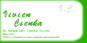 vivien csenka business card